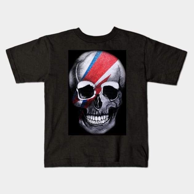 Bowie Skull Kids T-Shirt by Dani-Moffet